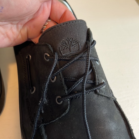 Timberland Men's Black Nubuck 3 Eye Lace Up Boat Shoe Size 10.5 - Picture 8 of 10